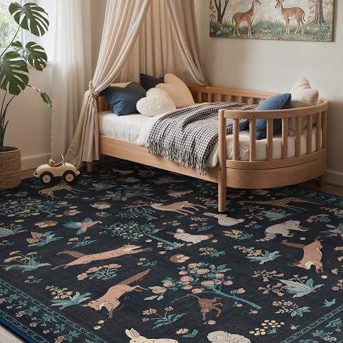 BESBLEE 8X10 Washable Area Rug for Living Room, Animal Non Slip - Image 2