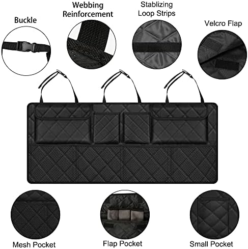 Femuar Trunk Organizer, Hanging Backseat Car Storage Bag - Image 4
