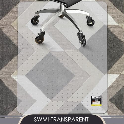 Kuyal Office Chair Mat for Carpet, 2 Pack 48x 60 Clear Heavy Duty Computer - Image 6