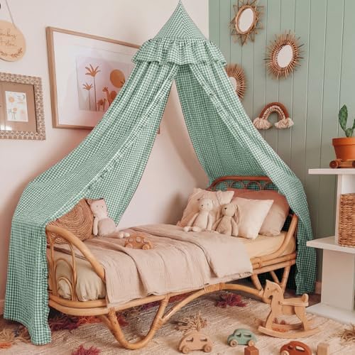 SmoothNovelty Gingham Plaid Bed Canopy - Image 6