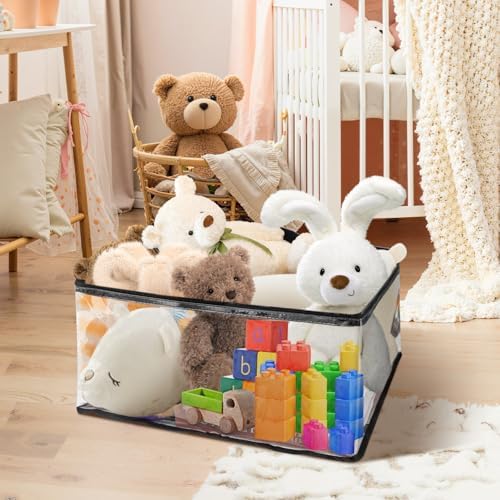 4Pack Clear Blanket Storage Bags Comforter Clothes Storage Moving Bag - Image 5