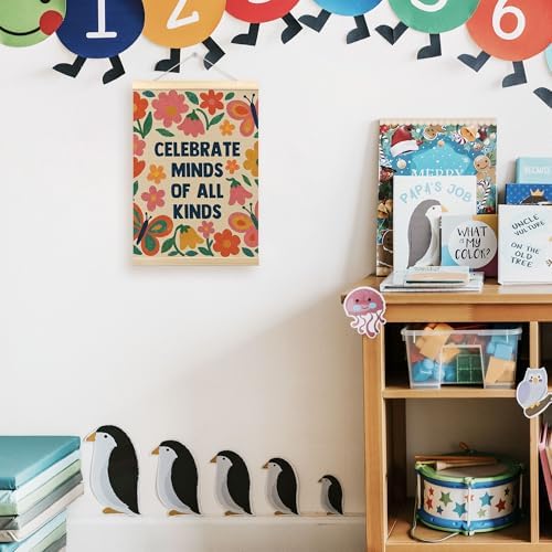 TLESKE Mental Health Floral Wall Art Poster, Celebrate Minds of all Kinds - Image 2