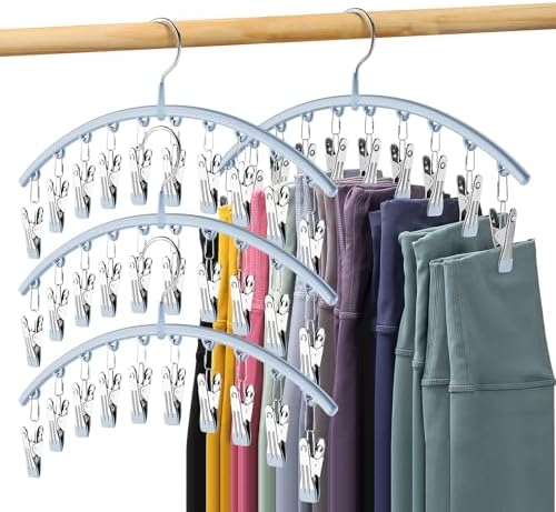 Volnamal Legging Organizer for Closet, Metal Yoga Pants Hanger w/Rubber Coated by Volnamal