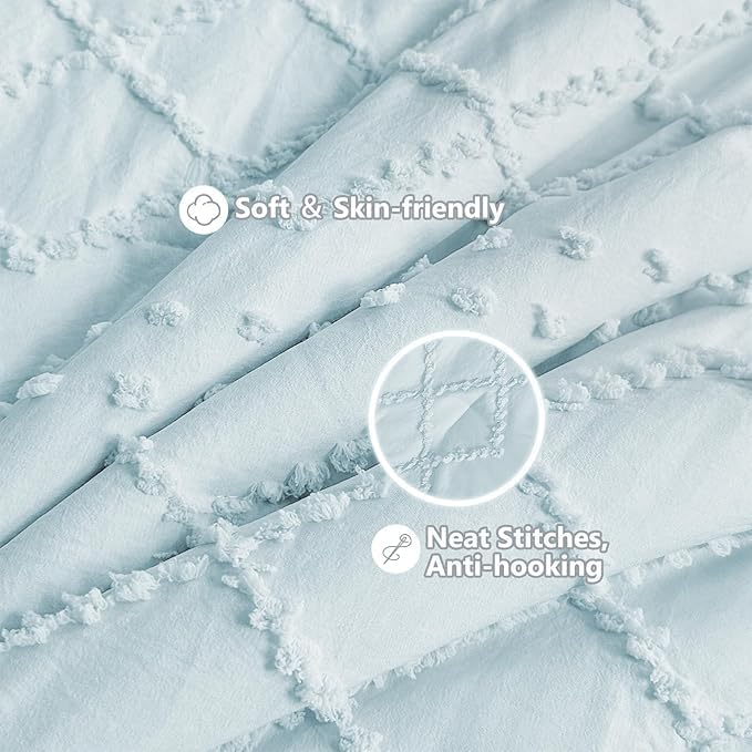 Baby Crib Bedding Set for Girls, 3 Piece Boho Crib Comforter Set Ruffle - Image 4
