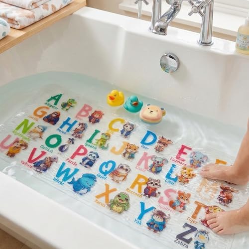 BEEHOMEE Kids Bath Mat for Tub, Non-Slip Toddler Bathtub Mat by BEEHOMEE