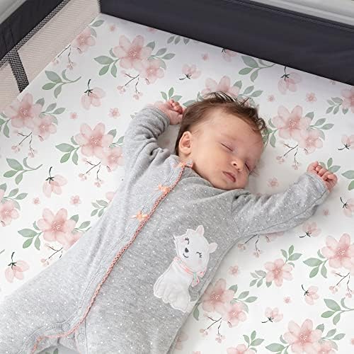 Pack n Play Stretchy Fitted Playard Sheet Set BROLEX 2 Pack Portable Mini Crib - Image 3