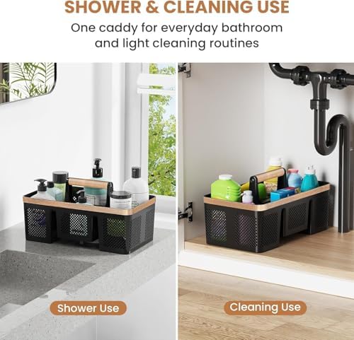 BYUNER Plastic Shower Caddy Dorm: Portable Hard Shower Basket - Image 2