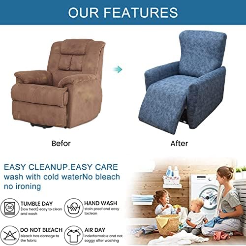 Recliner Chair Covers 4-Pieces Recliner Slipcovers Lazy Boy Chair Covers - Image 6