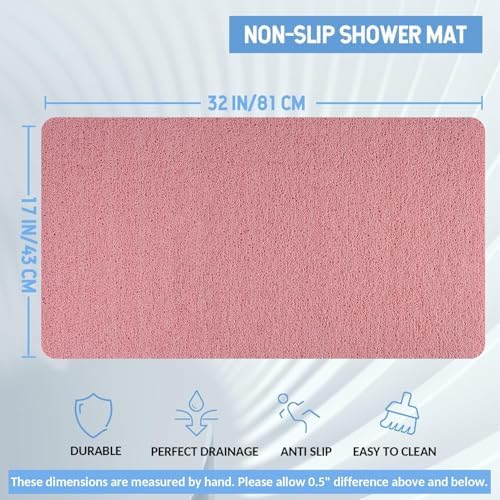 Hargiis Non-Slip Bathtub Mat, Anti Slip Shower Mat, Fast Drying Bathtub Mats - Image 2