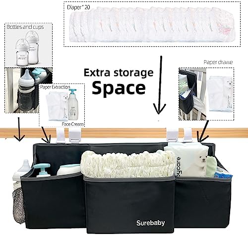 Hanging Baby Diaper Caddy, Single Sheet Dispensing Caddy Organizer Holder - Image 4