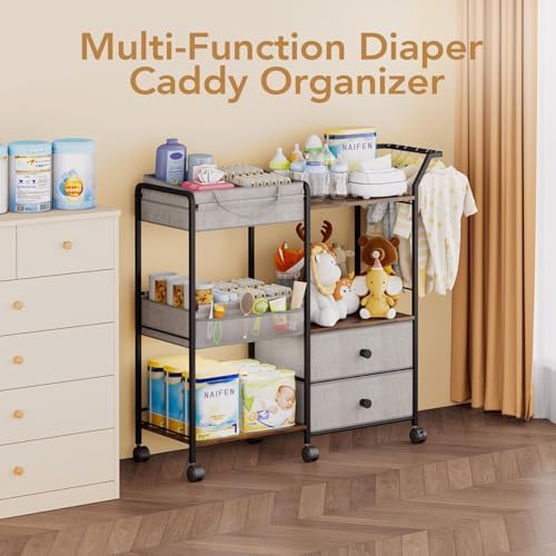 BBLIKE Diaper Caddy Organizer, Baby Storage Cart - Image 2