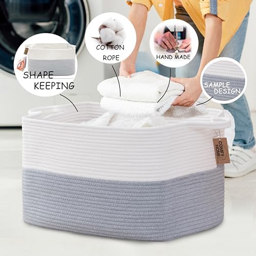 COMFY-HOMI Large Rectangular Blanket, Cotton Rope Woven - Image 7