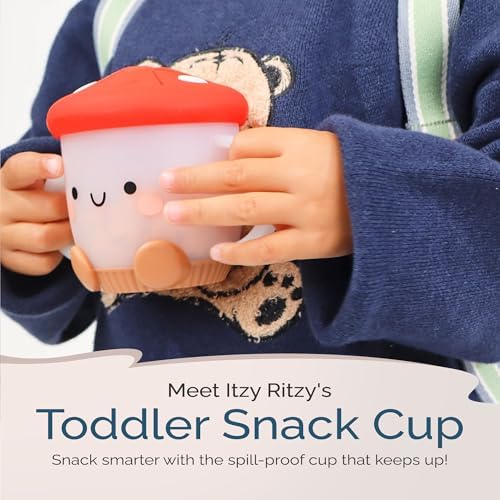 Itzy Ritzy Toddler Snack Cup, Spill-Proof w/Soft Silicone Lid - Image 2