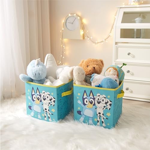 Bluey Set of 2 Collapsible Storage Cubes, Spacious Foldable Toy Organizer Boxes - Image 5