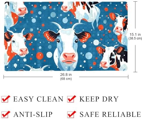 Non Slip Bathtub and Shower Mat 26.8x15.1 inch, Bath Mat - Image 4