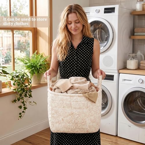 Floral Fabric Storage Basket Car Interior Storage Basket Underwear Sundries - Image 4