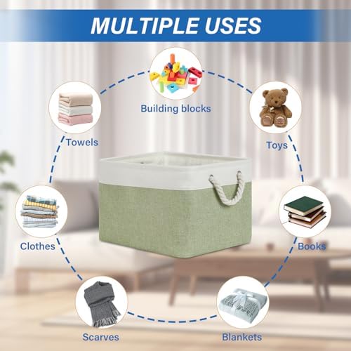 Temary Fabric Storage Baskets 4Pack Storage Bins Decorative Basket - Image 4