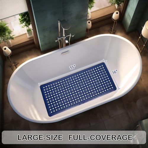 Non-Slip Bathtub and Shower Mats, Power Grip Bath Mat 35 x 16.3 Inch - Image 4