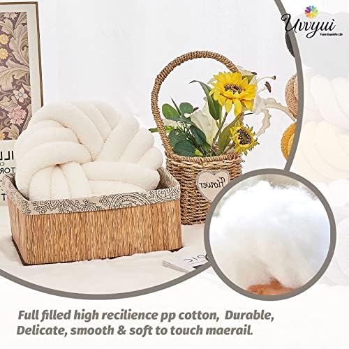 Uvvyui Knot Pillows, 14 Inch Decorative Throw Pillows Round Pillows Cushion - Image 3