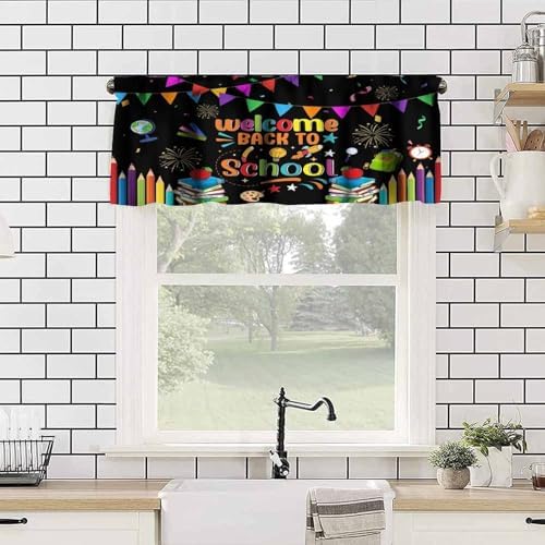 Alphabet Valances Curtain Colorful Learning Tools Back to School Pattern Window - Image 4