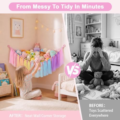 FIOBEE Stuffed Animals Net LED Light Toy Hammock - Image 3