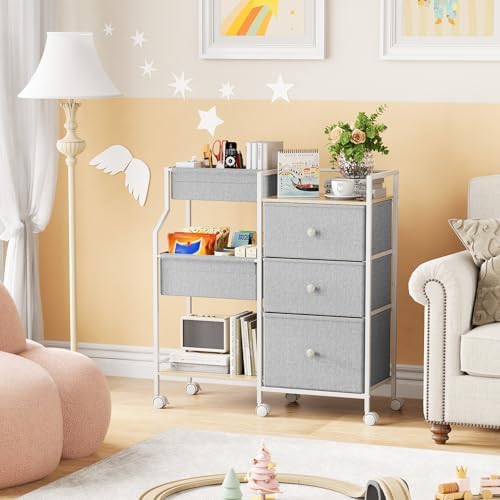 Modanais Baby Diaper Caddy Organizer Rolling Cart - Image 6