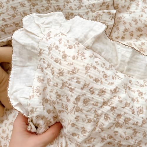 BuLuTu Muslin Cotton Kids Pillowcase Standard, Camellia Flowers - Image 5