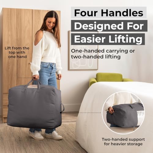 Soft Canvas Storage Bags with Zipper. Thick Breathable - Image 4
