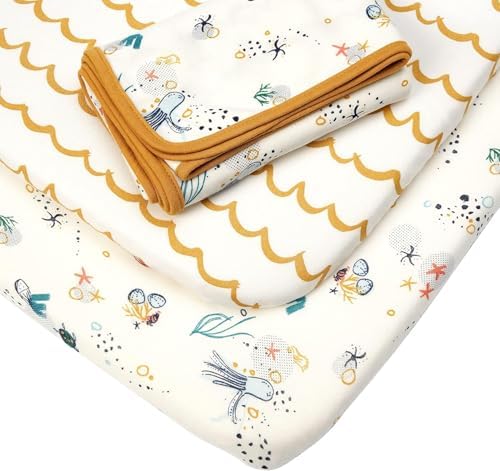 Tutti Bambini Bedside Bassinet Starter Pack | 2 Bassinet Fitted Sheets by TuttiBambini