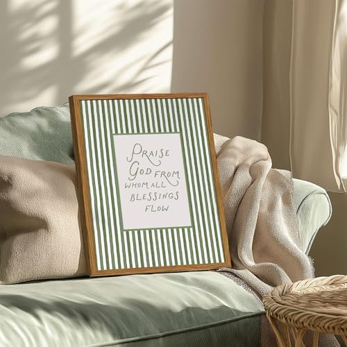 Framed Christian Wall Art, Praise God From Whom All Blessings Flow Scripture - Image 4