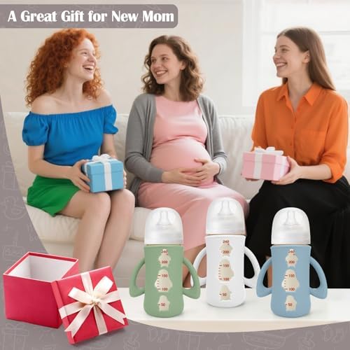 BUSOHA 3 Pack Silicone Sleeves for Pigeon 8oz Glass Baby Bottle - Image 7
