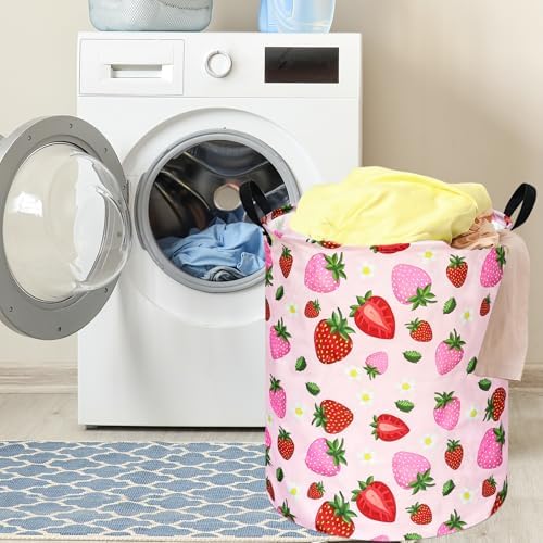 Round Laundry Basket Storage Bins Nursery Hamper Gift Baskets - Image 6