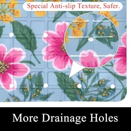 Shower Mat Bathtub Mat, 26.8x15.1 inch, Non-Slip Bath Mat - Image 2