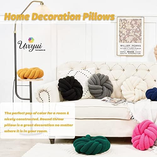 Uvvyui Knot Pillows, 14 Inch Decorative Throw Pillows Round Pillows Cushion - Image 4