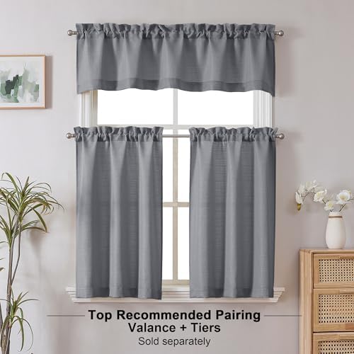 Chyhomenyc Dark Grey Short Curtain Valance - Image 2