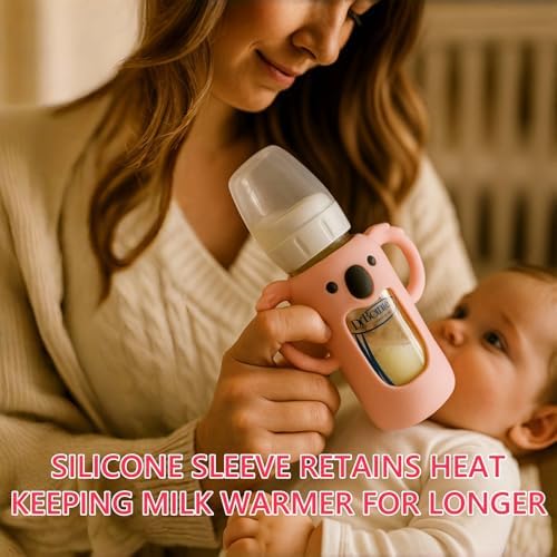 2 Pcs Silicone Sleeve for Dr. Brown Narrow Glass Baby Bottle 8 oz - Image 2