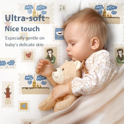 Baby Bedside Bassinet Sheets Fitted, 33”x20” Compatible - Image 3