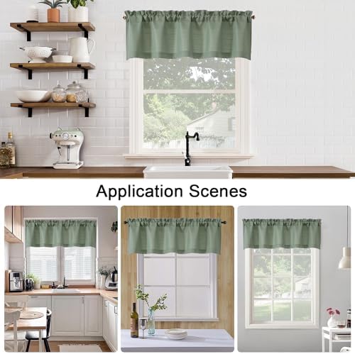 Chyhomenyc Sage Green Short Curtain Valance - Image 3
