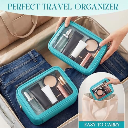 Hsei 6 Pcs Clear Makeup Bags Diaper Bag Organizer Travel Toiletry Bags - Image 5