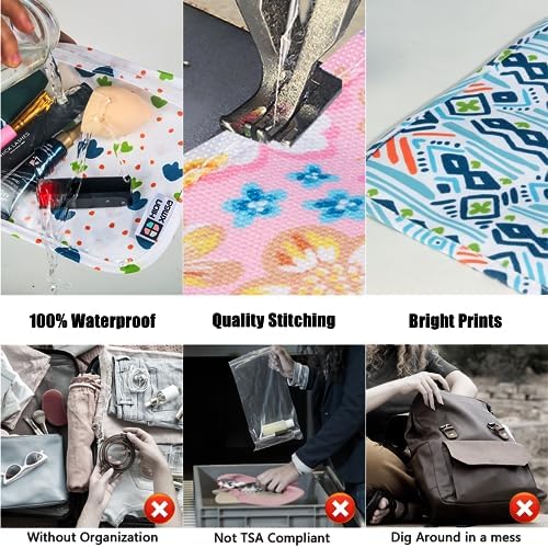 HIONXMGA TSA Approved Toiletry Bag, Waterproof Makeup Cosmetic Bag - Image 5