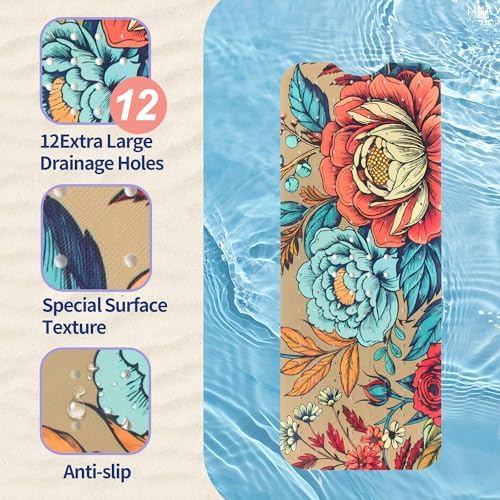 Bohemia Floral Bathtub Mat Non Slip - Image 3