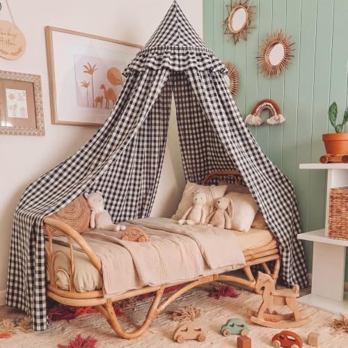 SmoothNovelty Gingham Plaid Bed Canopy - Image 4