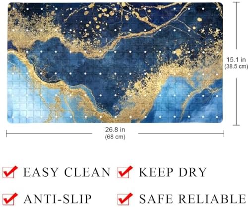 Non Slip Bathtub and Shower Mat 26.8x15.1 inch, Bath Mat - Image 3