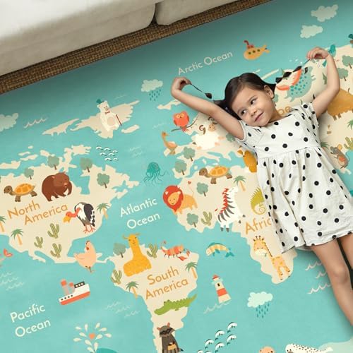 Hazo Haus Washable Kids Playroom Rug – 5x7 Play Rug - Image 2