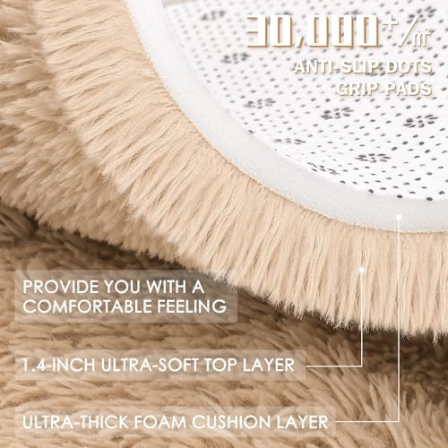 OLANLY 6x7 Area Rugs for Living Room Bedroom, Machine Washable Soft Fluffy - Image 7
