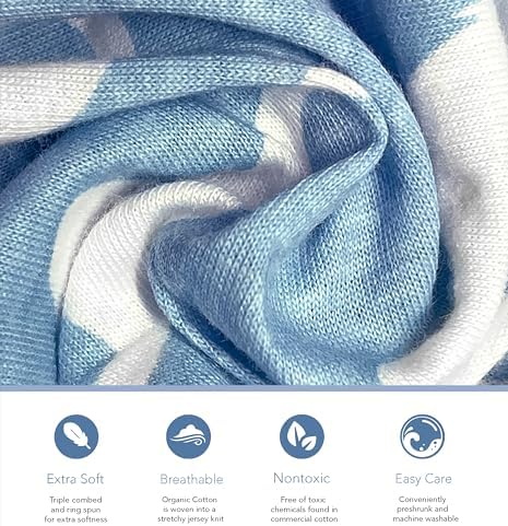 Cambria Baby 100% Organic Cotton Jersey Fitted Bassinet Sheets - Image 3