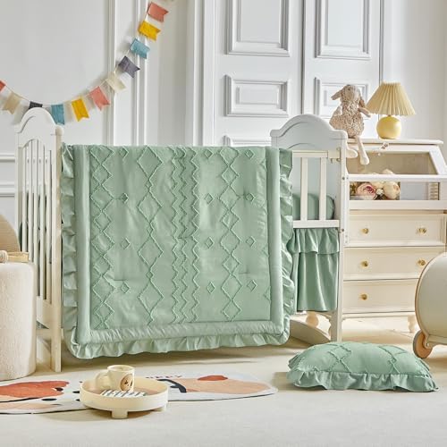 AIKASY The Ruffled Shabby Crib Bedding Set - Image 2