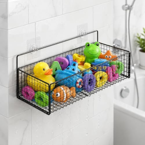 2 Pack Bath Toy Storage Organizer, Large Rustproof Metal Mesh Baskets - Image 3