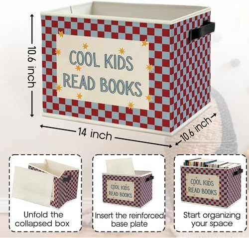 Book Kids Classroom Storage Bins Box - Image 6