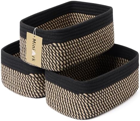 MiniArk Small Storage Baskets for Organizing | Closet Organizer Bins | Shelf by MiniArkStorageBasketsHome
